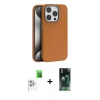 MARSİLYAN™- iPhone 16 Pro Kılıf Zirve Modern Prime - Siyah 360 Mat Full Body Arka Koruyucu + Raze Metal Kamera Lens - BZ