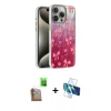 MARSİLYAN™- iPhone 16 Pro Kılıf Zirve Modern Prime - Siyah 3D Antistatik Cam Ekran Koruyucu + Raze Metal Kamera Lens - CLTM