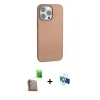 MARSİLYAN™- iPhone 16 Pro Kılıf Zirve Modern Prime - Siyah 3D Antistatik Seramik Nano Ekran Koruyucu + Raze Metal Kamera Lens - CLTM