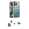 MARSİLYAN™- iPhone 16 Pro Kılıf Zirve Modern Prime - Siyah 3D Antistatik Seramik Nano Ekran Koruyucu + Raze Metal Kamera Lens - SH