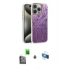 MARSİLYAN™- iPhone 16 Pro Kılıf Zirve Modern Prime - Siyah 3D Antistatik Seramik Nano Ekran Koruyucu + Raze Metal Kamera Lens - SH