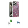 MARSİLYAN™- iPhone 16 Pro Kılıf Zirve Modern Prime - Siyah 3D Antistatik Seramik Nano Ekran Koruyucu + Raze Metal Kamera Lens - BZ
