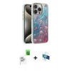 MARSİLYAN™- iPhone 16 Pro Kılıf Zirve Modern Prime - Siyah 3D Antistatik Seramik Nano Ekran Koruyucu + Raze Metal Kamera Lens - BZ