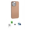MARSİLYAN™- iPhone 16 Pro Kılıf Zirve Modern Prime - Siyah 3D Antistatik Seramik Nano Ekran Koruyucu + Raze Metal Kamera Lens - BZ