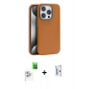 MARSİLYAN™- iPhone 16 Pro Kılıf Zirve Modern Prime - Siyah Bilvis 0.18mm Plus Cam Ekran Koruyucu + Beyaz Raze Metal Kamera Lens