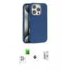 MARSİLYAN™- iPhone 16 Pro Kılıf Zirve Modern Prime - Siyah Bilvis 0.18mm Plus Cam Ekran Koruyucu + Beyaz Raze Metal Kamera Lens