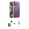 MARSİLYAN™- iPhone 16 Pro Kılıf Zirve Modern Prime - Siyah Bilvis 0.18mm Plus Cam Ekran Koruyucu + Raze Metal Kamera Lens - SH
