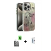 MARSİLYAN™- iPhone 16 Pro Kılıf Zirve Modern Prime - Siyah Bilvis 0.18mm Plus Cam Ekran Koruyucu + Raze Metal Kamera Lens - SH