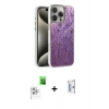MARSİLYAN™- iPhone 16 Pro Kılıf Zirve Modern Prime - Siyah Bilvis 0.18mm Plus Cam Ekran Koruyucu + Raze Metal Kamera Lens - BZ