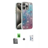 MARSİLYAN™- iPhone 16 Pro Kılıf Zirve Modern Prime - Siyah Bilvis 0.18mm Plus Cam Ekran Koruyucu + Raze Metal Kamera Lens - SH