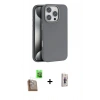 MARSİLYAN™- iPhone 16 Pro Kılıf Zirve Modern Prime - Siyah Bilvis 3D Cam Ekran Koruyucu + Raze Metal Kamera Lens - CLTM