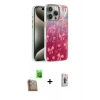 MARSİLYAN™- iPhone 16 Pro Kılıf Zirve Modern Prime - Siyah Bilvis 3D Cam Ekran Koruyucu + Çöl Titanyum Raze Metal Kamera Lens