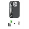 MARSİLYAN™- iPhone 16 Pro Kılıf Zirve Modern Prime - Siyah Bilvis 3D Cam Ekran Koruyucu + Raze Metal Kamera Lens - SH