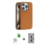 MARSİLYAN™- iPhone 16 Pro Kılıf Zirve Modern Prime - Siyah Bilvis 3D Mat Cam Ekran Koruyucu + Raze Metal Kamera Lens - BZ