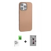 MARSİLYAN™- iPhone 16 Pro Kılıf Zirve Modern Prime - Siyah Bilvis 3D Mat Cam Ekran Koruyucu + Raze Metal Kamera Lens - BZ