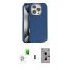 MARSİLYAN™- iPhone 16 Pro Kılıf Zirve Modern Prime - Siyah Bilvis 3D Mat Cam Ekran Koruyucu + Raze Metal Kamera Lens - BZ