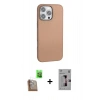 MARSİLYAN™- iPhone 16 Pro Kılıf Zirve Modern Prime - Siyah Bilvis 3D Mat Cam Ekran Koruyucu + Raze Metal Kamera Lens - CLTM