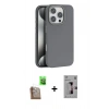 MARSİLYAN™- iPhone 16 Pro Kılıf Zirve Modern Prime - Siyah Bilvis 3D Mat Cam Ekran Koruyucu + Raze Metal Kamera Lens - CLTM