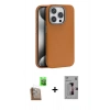 MARSİLYAN™- iPhone 16 Pro Kılıf Zirve Modern Prime - Siyah Bilvis 3D Mat Cam Ekran Koruyucu + Raze Metal Kamera Lens - CLTM