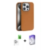MARSİLYAN™- iPhone 16 Pro Kılıf Zirve Modern Prime - Siyah Bilvis 5in1 3D Magic Cam Ekran Koruyucu + Raze Metal Kamera Lens - BZ