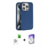 MARSİLYAN™- iPhone 16 Pro Kılıf Zirve Modern Prime - Siyah Bilvis 5in1 3D Magic Cam Ekran Koruyucu + Raze Metal Kamera Lens - BZ