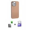 MARSİLYAN™- iPhone 16 Pro Kılıf Zirve Modern Prime - Siyah Bilvis 5in1 5D Magic Hayalet Cam Ekran Koruyucu + Raze Metal Kamera Lens - SH