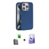 MARSİLYAN™- iPhone 16 Pro Kılıf Zirve Modern Prime - Siyah Bilvis 5in1 5D Magic Hayalet Cam Ekran Koruyucu + Raze Metal Kamera Lens - SH
