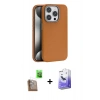 MARSİLYAN™- iPhone 16 Pro Kılıf Zirve Modern Prime - Siyah Bilvis 5in1 5D Magic Hayalet Cam Ekran Koruyucu + Raze Metal Kamera Lens - CLTM