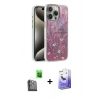 MARSİLYAN™- iPhone 16 Pro Kılıf Zirve Modern Prime - Siyah Bilvis 5in1 5D Magic Hayalet Cam Ekran Koruyucu + Raze Metal Kamera Lens - SH