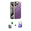 MARSİLYAN™- iPhone 16 Pro Kılıf Zirve Modern Prime - Siyah Bilvis 5in1 5D Magic Hayalet Cam Ekran Koruyucu + Raze Metal Kamera Lens - SH