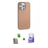 MARSİLYAN™- iPhone 16 Pro Kılıf Zirve Modern Prime - Siyah Bilvis 5in1 5D Magic Hayalet Cam Ekran Koruyucu + Raze Metal Kamera Lens - CLTM