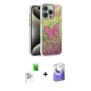 MARSİLYAN™- iPhone 16 Pro Kılıf Zirve Modern Prime - Siyah Bilvis 5in1 5D Magic Hayalet Cam Ekran Koruyucu + Raze Metal Kamera Lens - BZ