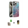 MARSİLYAN™- iPhone 16 Pro Kılıf Zirve Modern Prime - Siyah Buffer Cam Ekran Koruyucu + Raze Metal Kamera Lens - CLTM