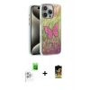 MARSİLYAN™- iPhone 16 Pro Kılıf Zirve Modern Prime - Siyah Buffer Cam Ekran Koruyucu + Raze Metal Kamera Lens - BZ