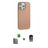MARSİLYAN™- iPhone 16 Pro Kılıf Zirve Modern Prime - Siyah Buffer Hayalet Cam Ekran Koruyucu + Raze Metal Kamera Lens - SH