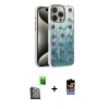 MARSİLYAN™- iPhone 16 Pro Kılıf Zirve Modern Prime - Siyah Buffer Hayalet Cam Ekran Koruyucu + Raze Metal Kamera Lens - SH