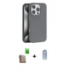 MARSİLYAN™- iPhone 16 Pro Kılıf Zirve Modern Prime - Siyah Joko Magic 5D Cam + Raze Metal Kamera Lens - CLTM