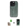 MARSİLYAN™- iPhone 16 Pro Kılıf Zirve Yansıma Serisi - Siyah 360 Mat Full Body Arka Koruyucu + Raze Metal Kamera Lens - CLTM