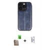 MARSİLYAN™- iPhone 16 Pro Kılıf Zirve Yansıma Serisi - Siyah Bilvis 0.18mm Plus Cam Ekran Koruyucu + Raze Metal Kamera Lens - CLTM