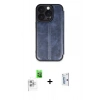 MARSİLYAN™- iPhone 16 Pro Kılıf Zirve Yansıma Serisi - Siyah Bilvis 0.18mm Plus Cam Ekran Koruyucu + Raze Metal Kamera Lens - BZ
