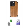 MARSİLYAN™- iPhone 16 Pro Kılıf Zirve Yansıma Serisi - Siyah Bilvis 5in1 5D Magic Hayalet Cam Ekran Koruyucu + Raze Metal Kamera Lens - SH