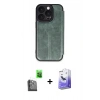 MARSİLYAN™- iPhone 16 Pro Kılıf Zirve Yansıma Serisi - Siyah Bilvis 5in1 5D Magic Hayalet Cam Ekran Koruyucu + Raze Metal Kamera Lens - SH