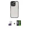 MARSİLYAN™- iPhone 16 Pro Max Kılıf Ahenk Çizgi Serisi - Şeffaf 360 Full Body Arka Koruyucu + Bilvis Titan Kamera Lens - TMGI