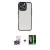 MARSİLYAN™- iPhone 16 Pro Max Kılıf Ahenk Çizgi Serisi - Şeffaf 360 Full Body Arka Koruyucu + Bilvis Titan Kamera Lens - SH