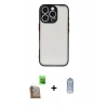 MARSİLYAN™- iPhone 16 Pro Max Kılıf Ahenk Çizgi Serisi - Siyah Joko Magic 5D Cam + Raze Metal Kamera Lens - CLTM