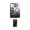 MARSİLYAN™- iPhone 16 Pro Max Kılıf Ahenk Doku Özel Seri - Siyah 3D Antistatik Hayalet Cam Ekran Koruyucu