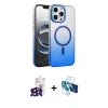 MARSİLYAN™- iPhone 16 Pro Max Kılıf Ahenk Doku Özel Seri - Siyah 3D Antistatik Seramik Nano Ekran Koruyucu + Bilvis Titan Kamera Lens - SH