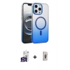 MARSİLYAN™- iPhone 16 Pro Max Kılıf Ahenk Doku Özel Seri - Siyah Bilvis 3D Cam Ekran Koruyucu + Bilvis Titan Kamera Lens - TMGI