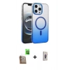 MARSİLYAN™- iPhone 16 Pro Max Kılıf Ahenk Doku Özel Seri - Siyah Bilvis 3D Cam Ekran Koruyucu + Çöl Titanyum Raze Metal Kamera Lens