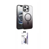 MARSİLYAN™- iPhone 16 Pro Max Kılıf Ahenk Doku Özel Seri - Siyah Bilvis 3X AR Hayalet Cam Ekran Koruyucu